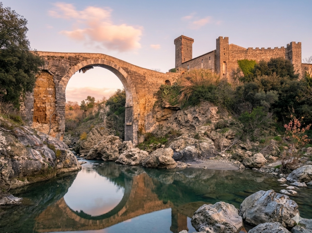 Piscine calde alle Terme di Vulci nella Tuscia Laziale